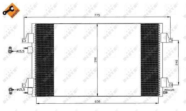 Condenser, air conditioning  Art. 35760