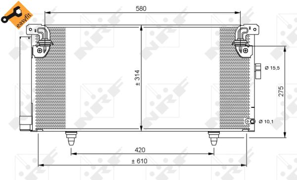 Condenser, air conditioning  Art. 35868