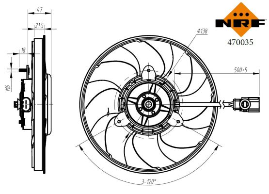 Fan, engine cooling  Art. 470035