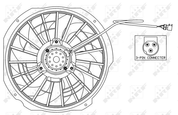 Fan, engine cooling  Art. 47025