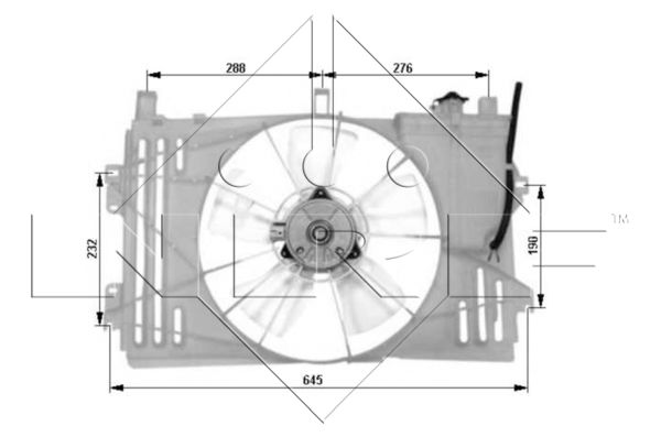 Fan, engine cooling  Art. 47053