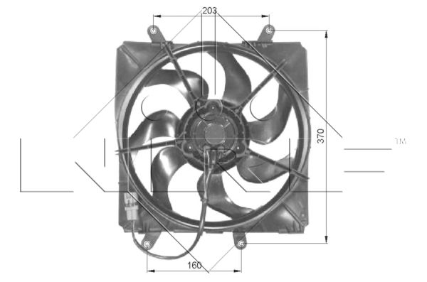 Fan, engine cooling  Art. 47054