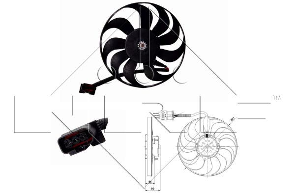 Fan, engine cooling  Art. 47392