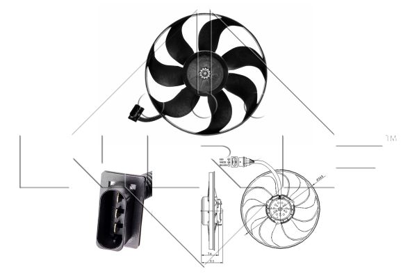 Fan, engine cooling  Art. 47393