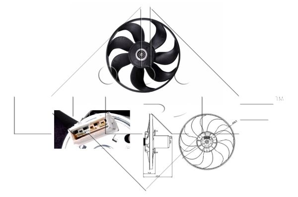 Fan, engine cooling  Art. 47404