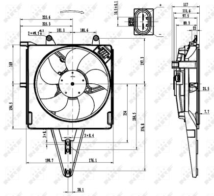 Fan, engine cooling  Art. 47431