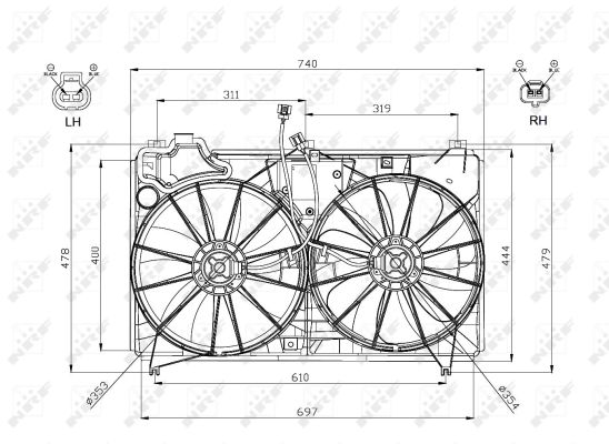 Fan, engine cooling  Art. 47577