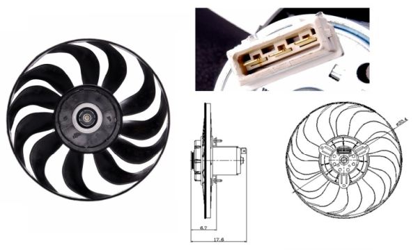 Fan, engine cooling  Art. 47641