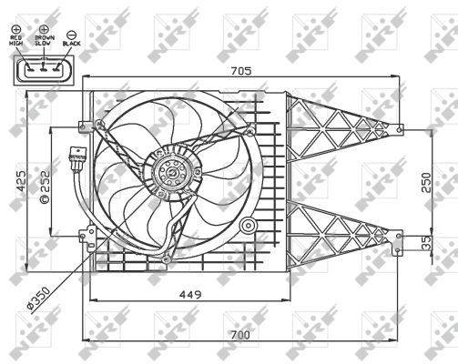 Fan, engine cooling  Art. 47744