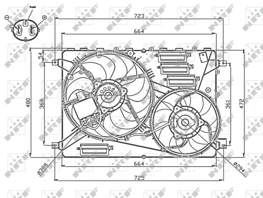 Fan, engine cooling  Art. 47755