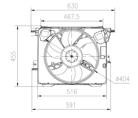 Fan, engine cooling  Art. 47899