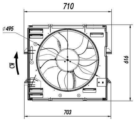 Fan, engine cooling  Art. 47921