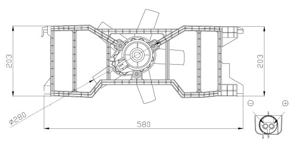 Fan, engine cooling  Art. 47944