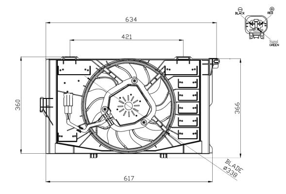 Fan, engine cooling  Art. 47952