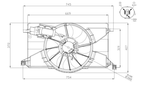 Fan, engine cooling  Art. 47959