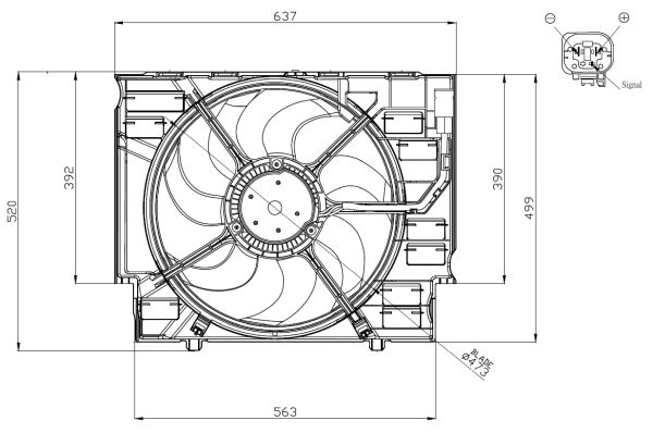 Fan, engine cooling  Art. 47960