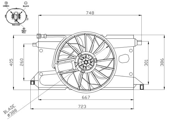 Fan, engine cooling  Art. 47961