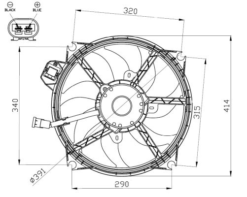 Fan, engine cooling  Art. 47965