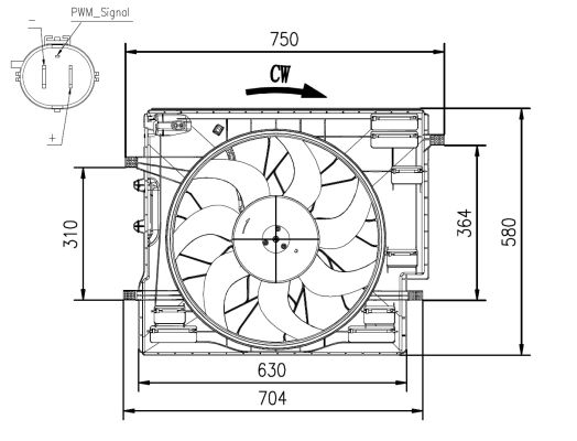 Fan, engine cooling  Art. 47967