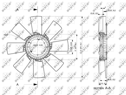 Fan, engine cooling (Rear axle)  Art. 49856