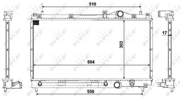 Radiator, engine cooling  Art. 50332