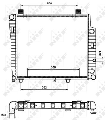 Radiator, engine cooling  Art. 50533