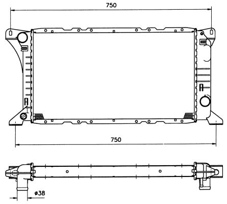 Radiator, engine cooling  Art. 506212