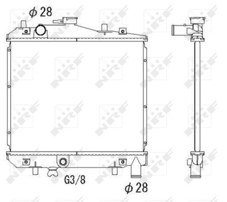 Radiator, engine cooling  Art. 506516