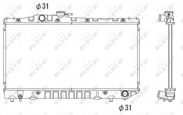 Radiator, engine cooling  Art. 516712