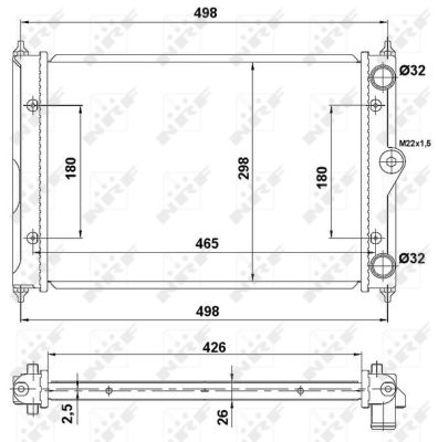 Radiator, engine cooling  Art. 519505