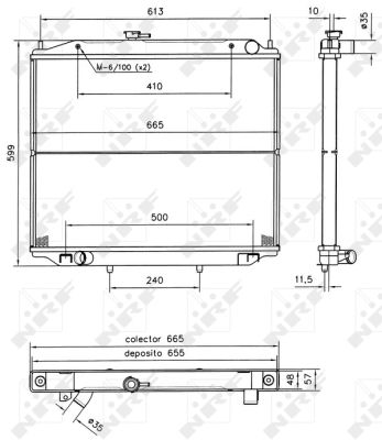 Radiator, engine cooling  Art. 52238