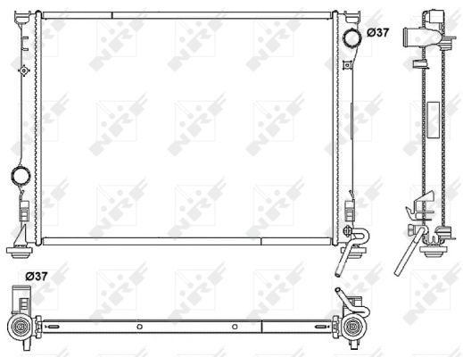 Radiator, engine cooling  Art. 53041