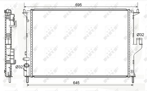 Radiator, engine cooling (Double cloth)  Art. 53118A