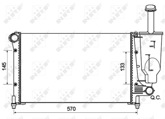 Radiator, engine cooling  Art. 53128A