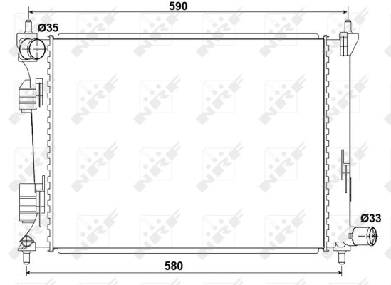 Radiator, engine cooling  Art. 53166