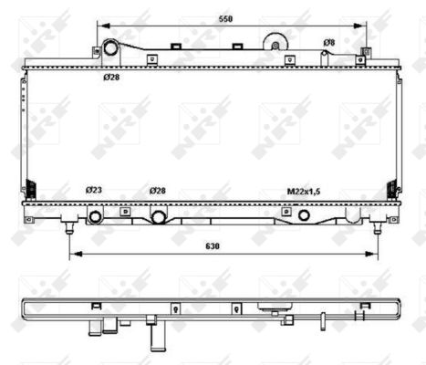 Radiator, engine cooling  Art. 53202