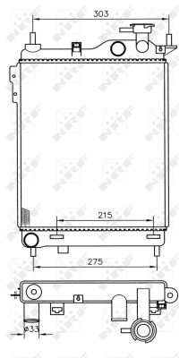 Radiator, engine cooling  Art. 53359