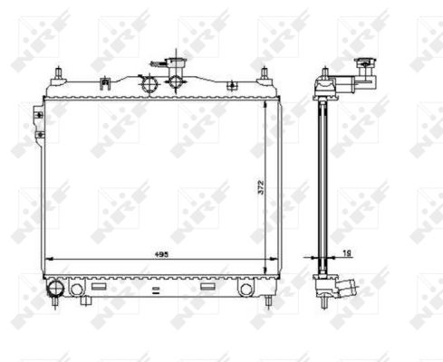 Radiator, engine cooling  Art. 53361