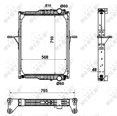 Radiator, engine cooling  Art. 53432