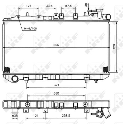 Radiator, engine cooling  Art. 536864