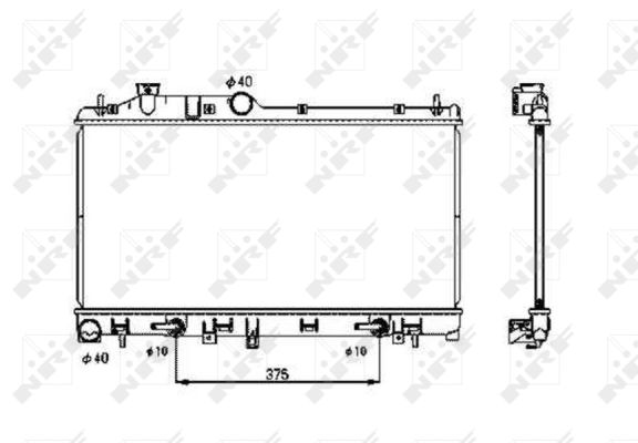 Radiator, engine cooling  Art. 53700