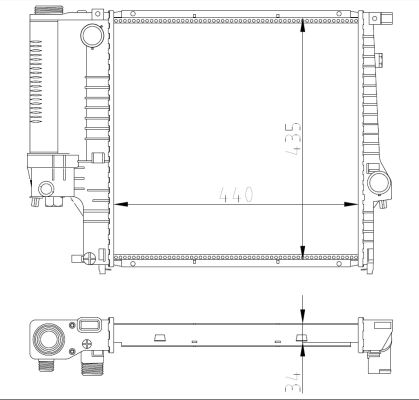 Radiator, engine cooling (Double cloth)  Art. 53849A