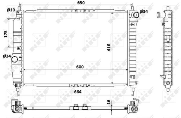 Radiator, engine cooling (Double cloth)  Art. 53902A