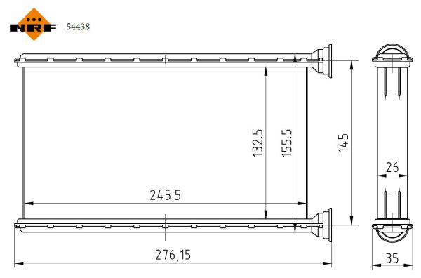 Heat Exchanger, interior heating  Art. 54438