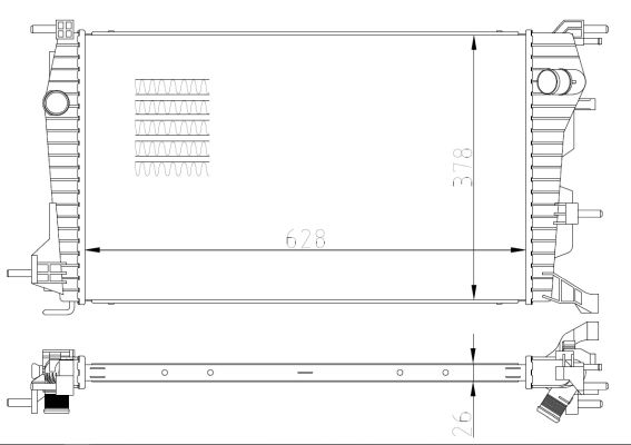 Radiator, engine cooling (Double cloth)  Art. 550004