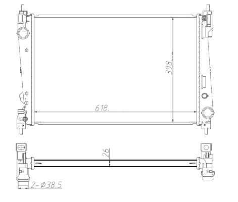 Radiator, engine cooling (Double cloth)  Art. 550005