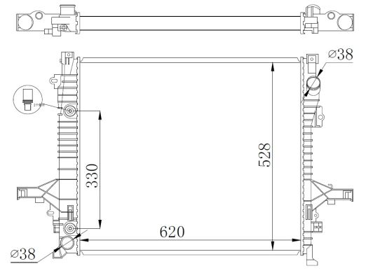 Radiator, engine cooling (Double cloth)  Art. 550019