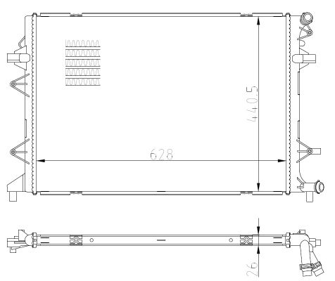 Radiator, engine cooling  Art. 550089