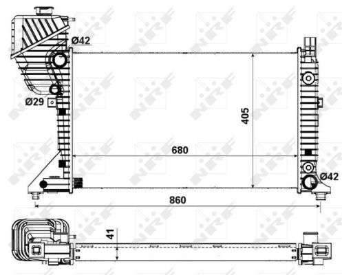 Radiator, engine cooling  Art. 55349A