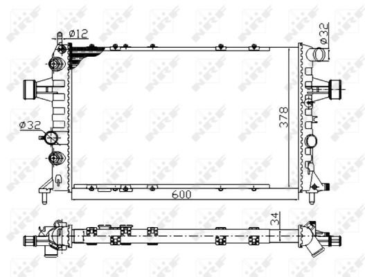 Radiator, engine cooling  Art. 58178A